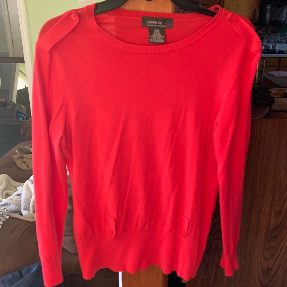 peach sweater